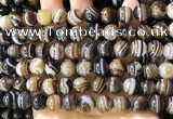 CAA4020 15.5 inches 10mm round line agate beads wholesale