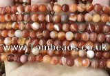 CAA4026 15.5 inches 6mm round line agate beads wholesale