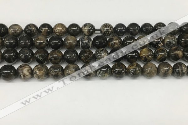 CAA4036 15.5 inches 10mm round chrysanthemum agate beads