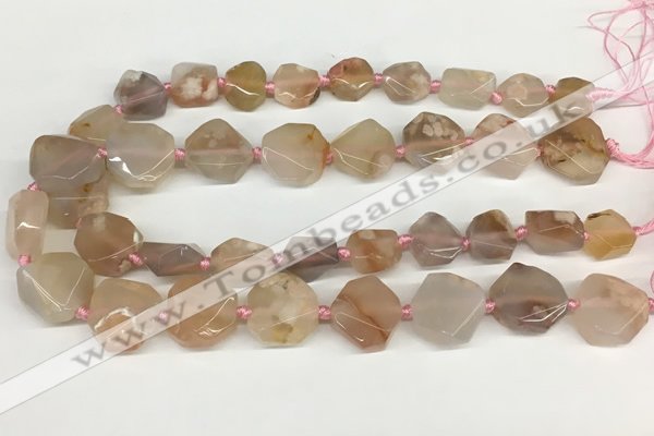 CAA4043 15.5 inches 18*25mm - 22*25mm nuggets sakura agate beads