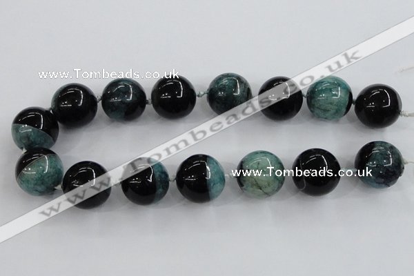 CAA406 15.5 inches 24mm round agate druzy geode gemstone beads