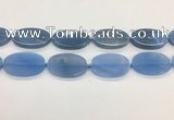 CAA4066 15.5 inches 30*50mm oval blue agate gemstone beads