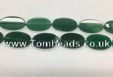 CAA4068 15.5 inches 30*50mm oval green agate gemstone beads