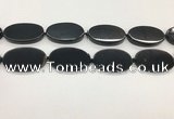 CAA4070 15.5 inches 30*50mm oval black agate gemstone beads