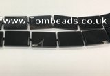 CAA4073 15.5 inches 30*50mm rectangle black agate gemstone beads