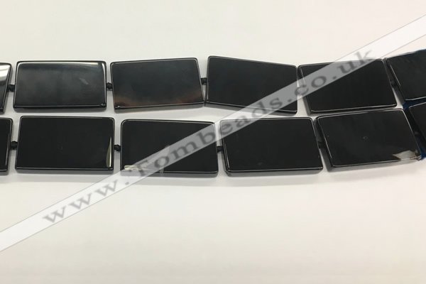 CAA4073 15.5 inches 30*50mm rectangle black agate gemstone beads