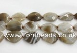 CAA4080 15.5 inches 22*30mm - 26*32mm faceted freeform line agate beads