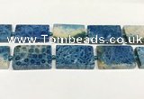 CAA4085 15.5 inches 25*40mm rectangle chrysanthemum agate beads