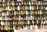 CAA4146 15.5 inches 5*10mm rondelle line agate beads wholesale