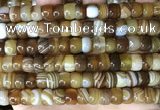 CAA4147 15.5 inches 6*9mm rondelle line agate beads wholesale