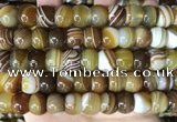 CAA4148 15.5 inches 10*13mm rondelle line agate beads wholesale
