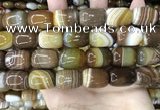 CAA4155 15.5 inches 15*20mm drum line agate beads wholesale