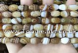 CAA4158 15.5 inches 8*12mm rice line agate beads wholesale