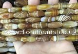 CAA4165 15.5 inches 8*20mm rice line agate beads wholesale