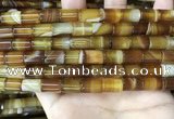 CAA4178 15.5 inches 8*12mm tube line agate beads wholesale