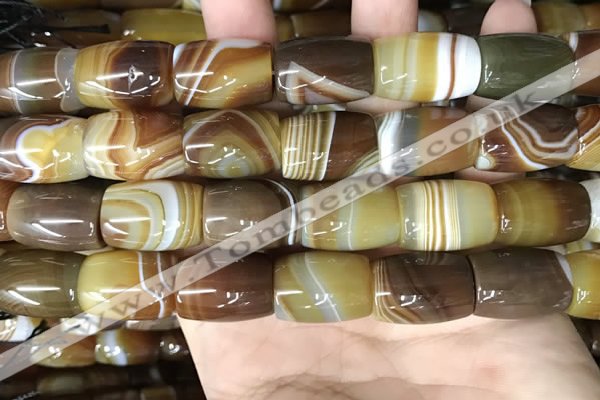 CAA4188 15.5 inches 15*20mm drum line agate gemstone beads