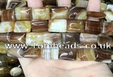 CAA4226 15.5 inches 13*18mm rectangle line agate beads wholesale