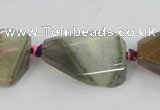 CAA427 22*30mm faceted & twisted teardrop agate druzy geode beads