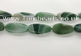 CAA4314 15.5 inches 25*50mm twisted oval line agate beads