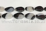 CAA4354 15.5 inches 25*35mm flat teardrop agate druzy geode beads