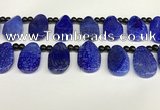 CAA4365 Top drilled 20*30mm freeform dragon veins agate beads