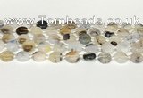 CAA4383 15.5 inches 12mm flat round Montana agate beads