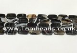 CAA4398 15.5 inches 15*20mm rectangle black banded agate beads