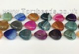 CAA4410 15.5 inches 20*20mm flat teardrop agate druzy geode beads