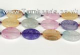 CAA4437 15.5 inches 25*35mm oval agate druzy geode beads