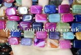 CAA4447 15.5 inches 12*16mm rectangle dragon veins agate beads