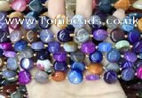 CAA4460 15.5 inches 12mm flat round dragon veins agate beads