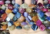 CAA4470 15.5 inches 12*12mm diamond dragon veins agate beads