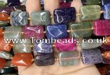 CAA4480 15.5 inches 15*20mm rectangle dragon veins agate beads