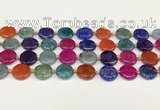 CAA4490 15.5 inches 16mm flat round dragon veins agate beads