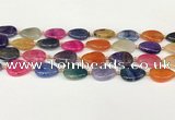 CAA4493 15.5 inches 15*20mm flat teardrop dragon veins agate beads