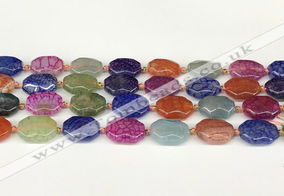 CAA4494 15.5 inches 13*18mm octagonal dragon veins agate beads