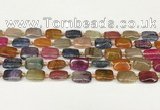 CAA4502 15.5 inches 10*14mm rectangle dragon veins agate beads