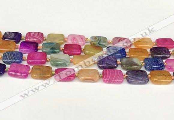 CAA4504 15.5 inches 13*18mm rectangle dragon veins agate beads