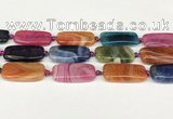 CAA4506 15.5 inches 13*30mm rectangle dragon veins agate beads