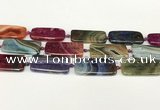 CAA4507 15.5 inches 20*40mm rectangle dragon veins agate beads