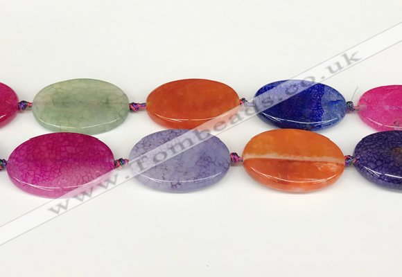 CAA4534 15.5 inches 25*35mm oval dragon veins agate beads