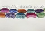 CAA4541 15.5 inches 22*32mm - 25*35mm freefrom agate druzy geode beads
