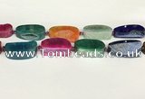 CAA4542 15.5 inches 23*35mm - 25*40mm freefrom agate druzy geode beads