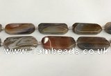 CAA4553 15.5 inches 22*42mm octagonal banded agate beads wholesale