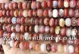 CAA4562 15.5 inches 6*8mm - 6*9mm rondelle south red agate beads