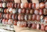 CAA4565 15.5 inches 8*13mm - 8*14mm rondelle south red agate beads