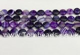 CAA4589 15.5 inches 12mm flat round banded agate beads wholesale