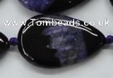 CAA459 15.5 inches 24*40mm flat teardrop agate druzy geode beads