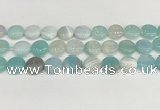CAA4600 15.5 inches 14mm flat round banded agate beads wholesale