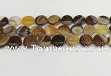 CAA4604 15.5 inches 16mm flat round banded agate beads wholesale